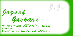 jozsef gaspari business card